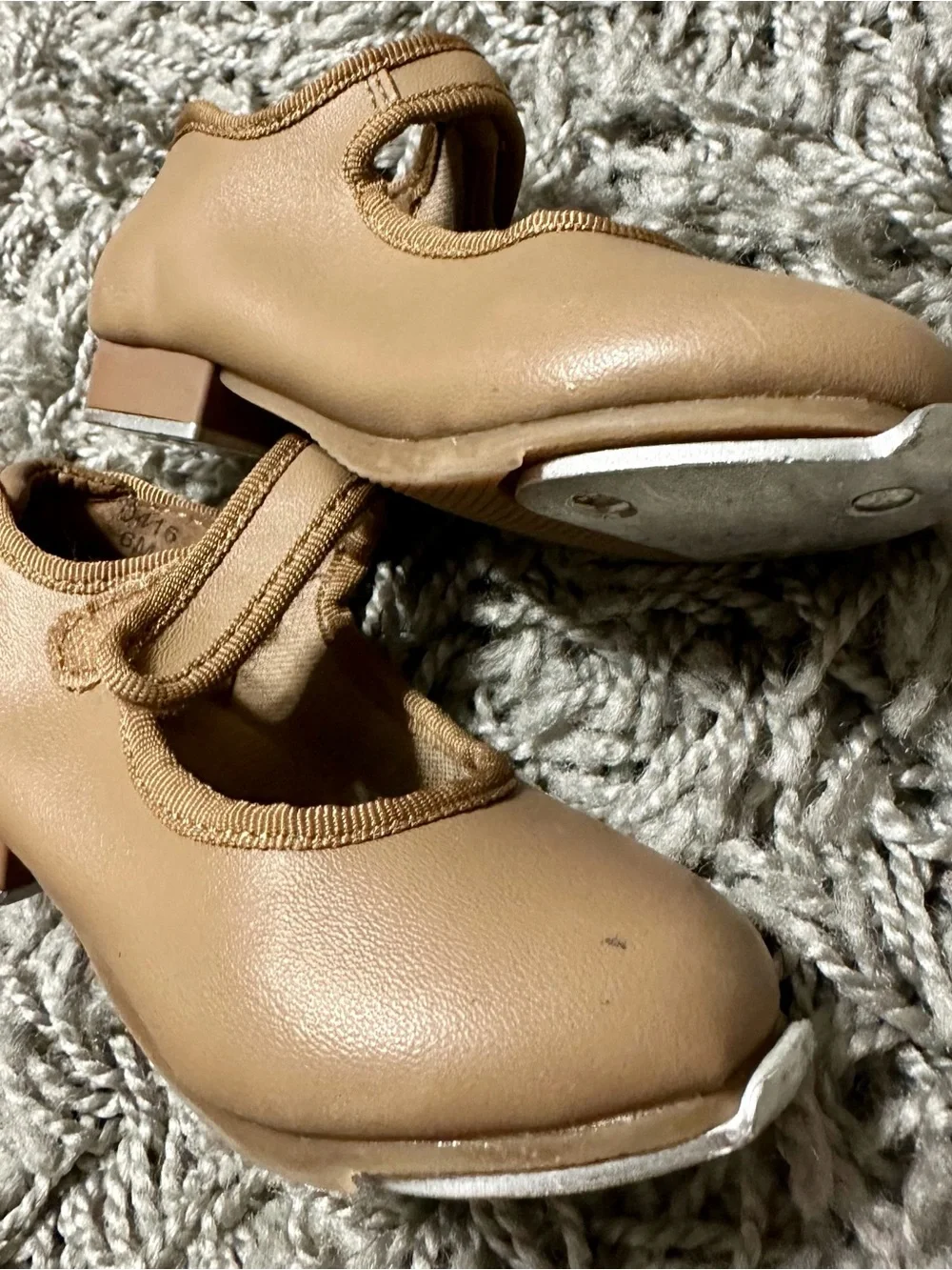 Kids Mary Jane Dress Shoes in Tan - Unbranded